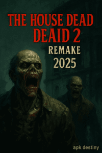 House of the Dead 2 Remake official poster with zombies, gameplay modes, and horror-themed graphics for Steam release