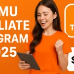 Temu Affiliate Program 2025 earnings showcase with $450 reward.