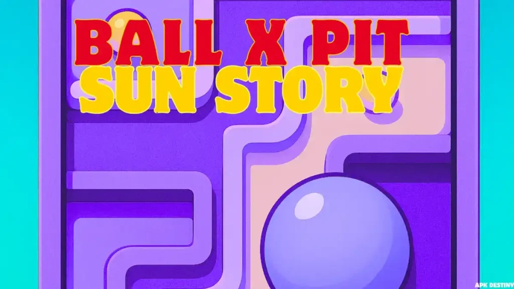 Bright maze puzzle level from Ball x Pit game