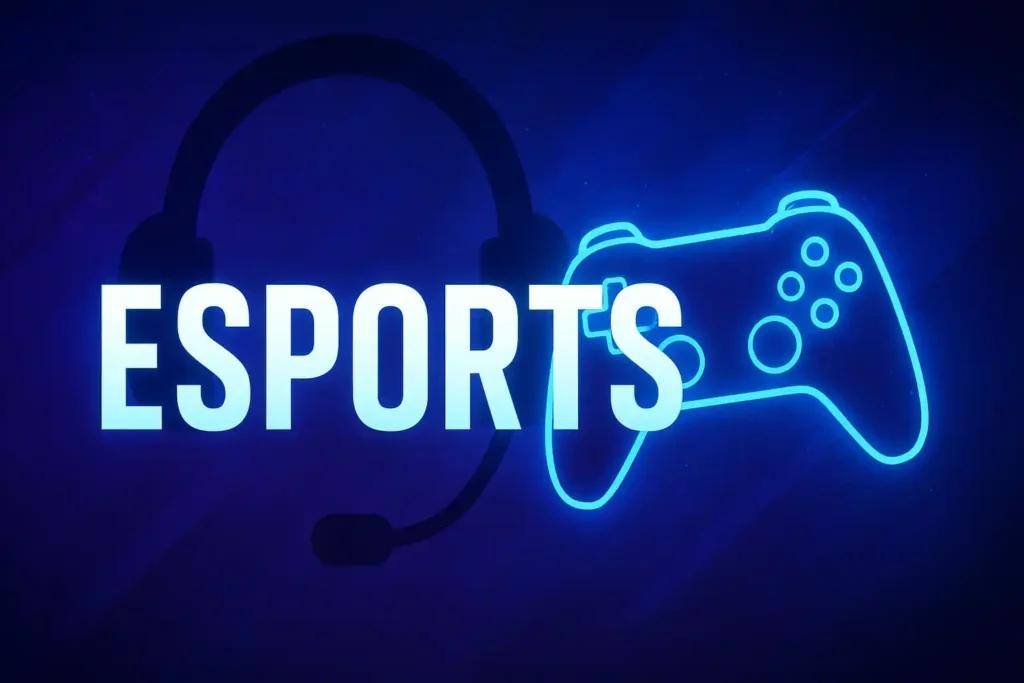 neon blue etesportech gaming esports controller design