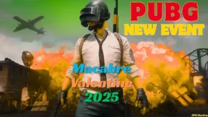 Macabre Valentine PUBG 2025 new event poster with explosion background