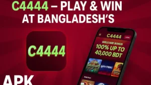 C4444 APK mobile casino app welcome bonus banner
