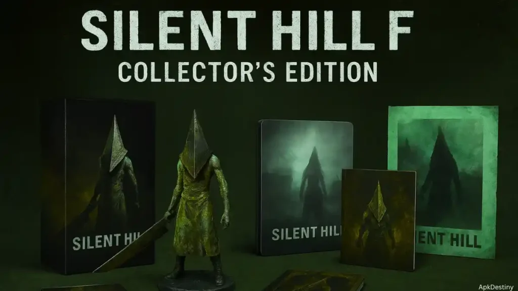 Limited edition Silent Hill F Collector's Edition statue and game items