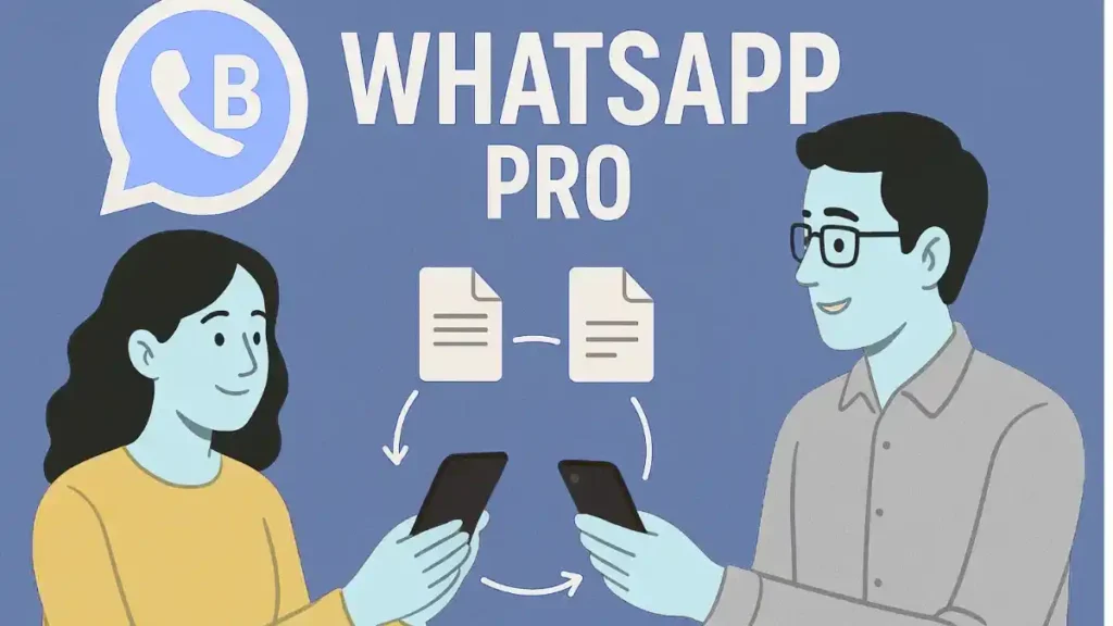File sharing feature in GB WhatsApp Pro v17.00 download 
