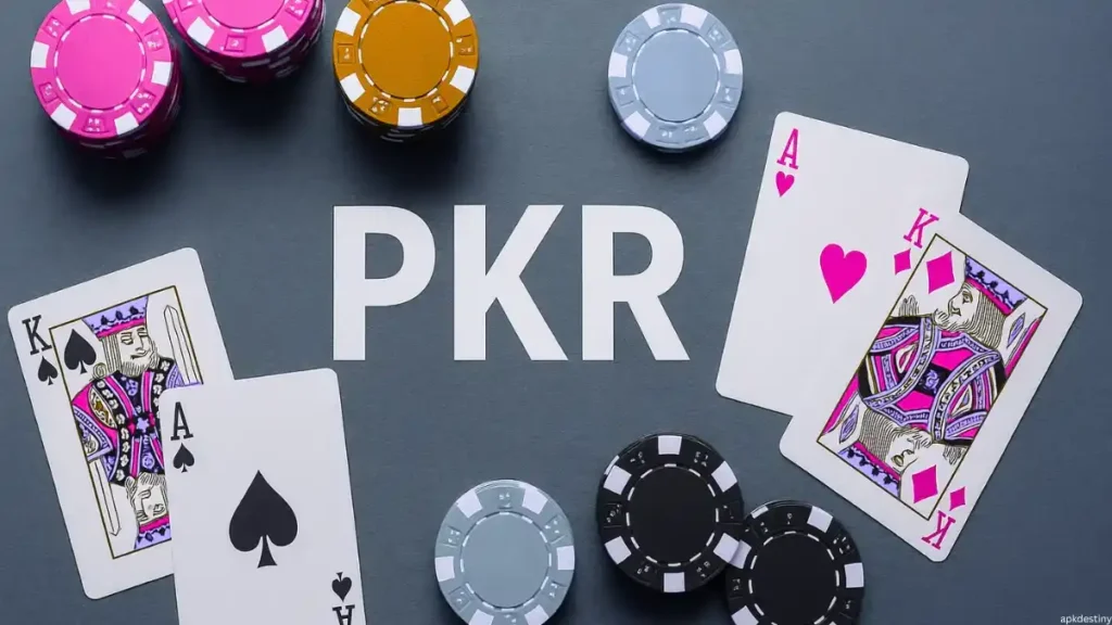 Online PKR Game with ace and king cards