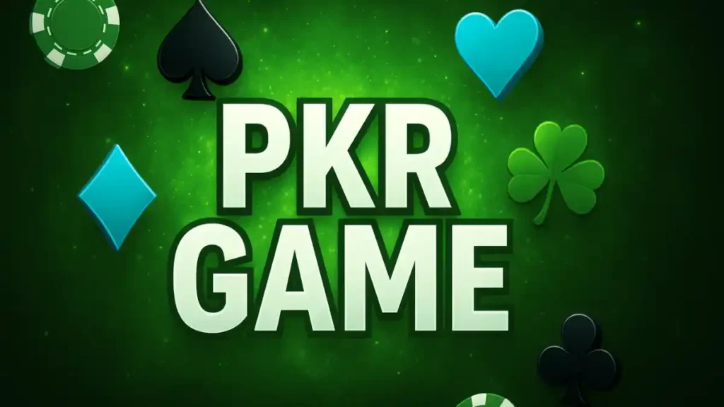PKR Game logo with casino icons