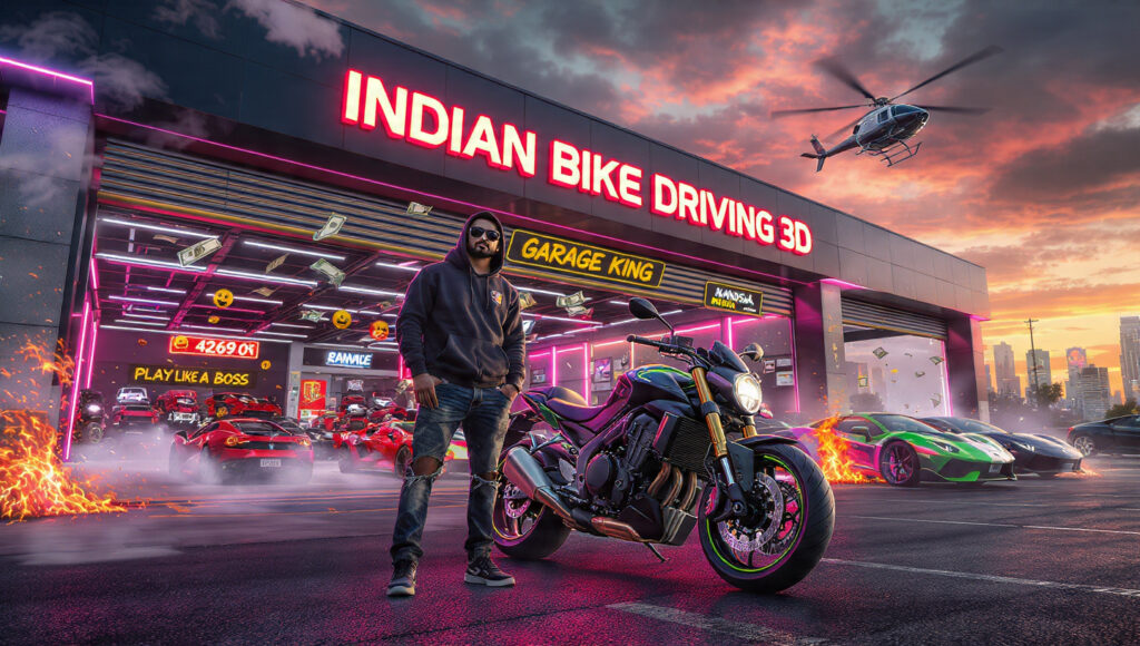 Indian Bike Driving 3D All Cheat Codes game have super updated garage