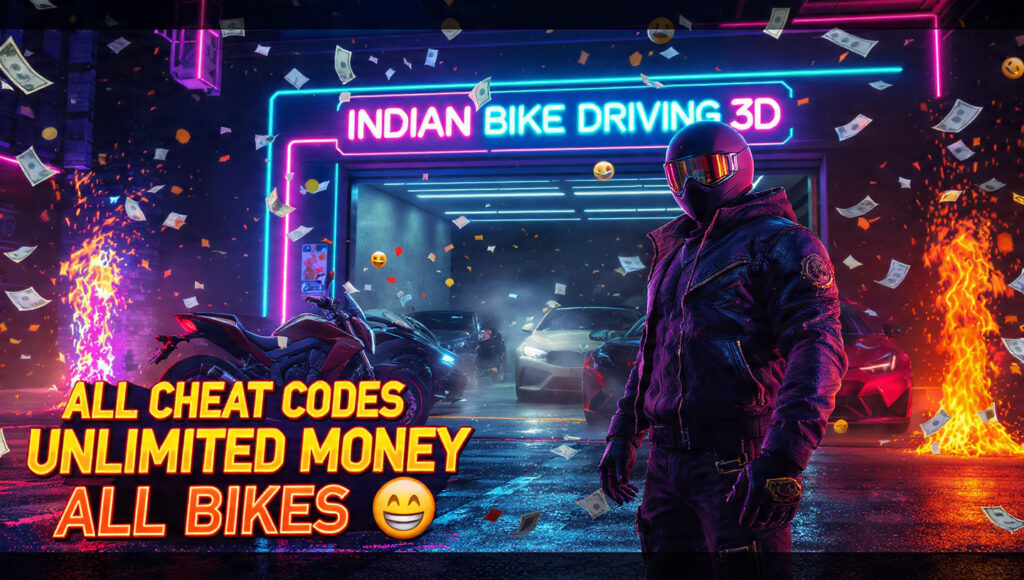 Indian Bike Driving 3D All Cheat Codes    with unlimited money all bikes